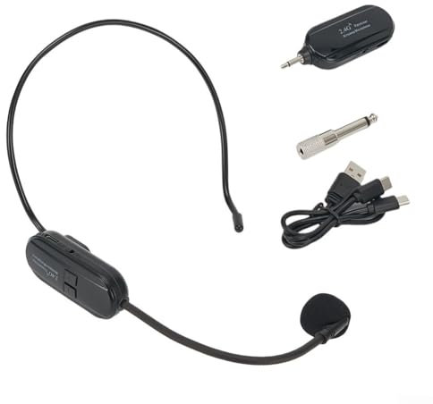 PETSTIBLE Wireless Headset Microphone With Clear Reception And Good Sound Quality Ideal For Webcasts, Presentations And Promotions Sportspersons