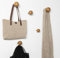 Terra Home Wandhaken 5er Set Wandgarderobe Birnenform Vollholz Kleiderhaken für Badezimmer, Wohnzimmer, Kinderzimmer, Flur, Kindergarderobe, zum Schrauben (Eichen Optik)