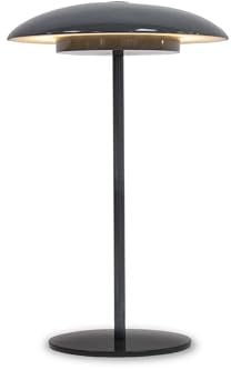 newgarden - SARDINIA Tragbare Tischleuchte. Warmes LED-Licht. Mit wiederaufladbarem Akku bis zu 20 Stunden Betrieb (Anthrazit, 30 cm)