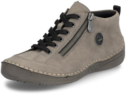 Rieker Damen Bequemschuhe 52514, Frauen Schnürschuhe,straßenschuhe,Strassenschuhe,Schnuerung,lace-up Shoes,Low-tie,bequem,grau (42),37 EU / 4 UK