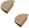 Sossai Holz Möbelgriffe aus Eiche | GAH02 | Lochabstand 70mm, Durchmesser 130mm, 2 Stück