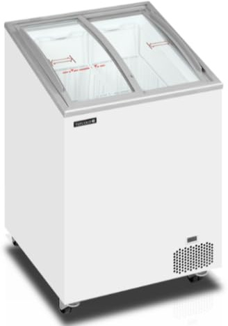 Congélateur coffre de Crème Glacée avec couvercles coulissants vitrés bombés 85 L - TEFCOLD