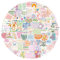 WeddHuis Pack de 100 Pegatinas Estéticas Danesas, Stickers Lindos e Inspiradores para Botellas de Agua, Adolescentes y Chicas (Pastel, Multicolor)