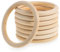 JJUNW 8 Stück Holzringe zum Basteln, 10cm Natürliche Holz Ringe 10mm Dicke Traumfänger Ringe Holzring für Basteln DIY Handwerk Ring Anhänger Hochzeitskranz Deko