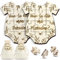 2 Puzzles Demande Parrain et Marraine Puzzle en Bois avec Sac Cadeau Surprise pour Baptême Annonce Naissance (Puzzle vêtement)