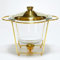 Chafing Dish, 4 QT Full Size Pan Chafer, Set di Chafing Dish in Acciaio Inossidabile con teglia in Vetro per Alimenti, Porta-combustibile, per Buffet, Matrimoni, FES,Gold