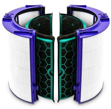 QCKRTAU Air Purifier Accessories ，Compatible For Dyson， TP04 HP04 DP04 TP05 HP05 Pure Cool Purifier Sealed Two Stage 360 Degree Filter System(4Pcs)