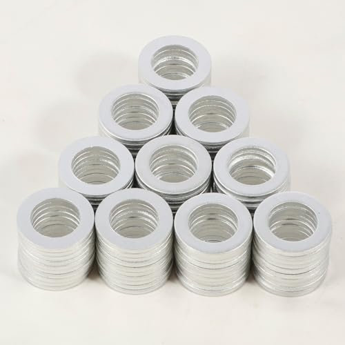 Engine Oil Crush Washers Set for 94109-14000 Aluminum Oil Drain Plug Gaskets Replacement Kit 14 mm for Replacement (100)