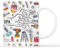 Geschenke Mall Personalisierte Opa, Papa Und Enkelkinder Hand In Hand Tasse - Personalisierte Geschenke für Papa zum Vatertag (Modell #2)