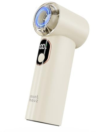 Minthouz Portable Handheld Fan, 1-100 Levels Stepless Speed Control Turbo Mini Fan, 2000mAh USB-C Rechargeable Fan with Digital Display, Ideal for Travel, Home, and Office