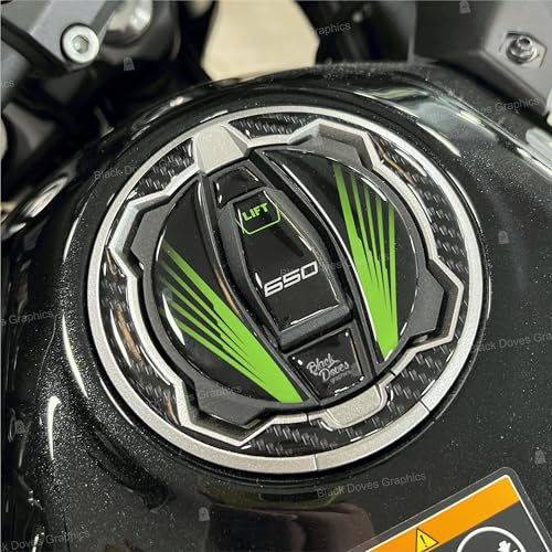 Adesivi Resinati 3D protezioni compatibili con/sostitutivo per Kawasaki Versys 650 2025 Metallic Matte Graphenesteel Gray (TAPPO Serbatoio Benzina)