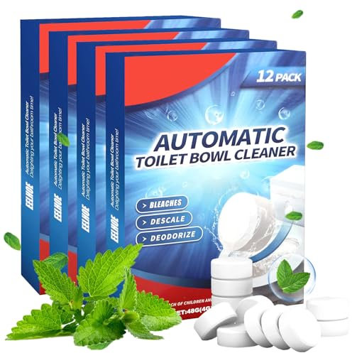 Lot de 48 pastilles de nettoyage pour réservoir de chasse d'eau - Détartrant - Extra puissant - Empêche les odeurs de calcaire et d'urine