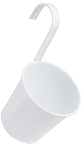 FUNOMOCYA 8piezas Maceta Gancho De Hierro Maceta Colgante para Barandilla Valla Jardin Macetero Cubo para Plantar Colgante