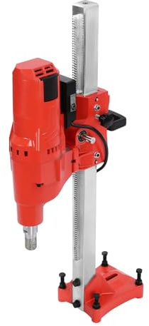 Kernbohrgerät 4250W Nass, Diamant Kernbohrmaschine bis 255mm für Stahlbeton & Mauerwerk, mit Ständer & Wasserkühlung, 580U/min für Bohrungen in Beton, Ziegel, Marmor