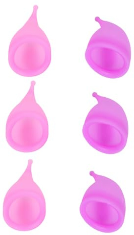 Frauen Menstruationstassen 6 Stück 30ml Silikon Lila für Nacht