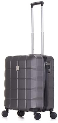 ATX Luggage 56x45x25 EasyJet Cabin Bag Suitcase Approved for BA, Jet 2 Lightweight with 4 Dual Spinner Wheel | Gun Metal Grey