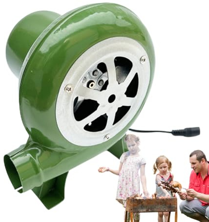 Ventilator für Grillkamin, 30 W, AC/DC, Mini-Gebläse für Holzkohlegrill, Gasofen, Kamingebläse, einstellbare Geschwindigkeit, mit AC-Regler, kompakter und