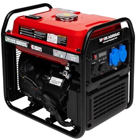 SPARK 4000i Inverter Stromgenerator 3200 W Benzin – Saubere Energie, kompakt & mobil, 4-Takt EU5, Notstrom für Camping, Wohnmobil & Elektronik, 230 V + USB-A/USB-C