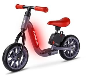 MICRO™ Smart Balance Bike | Porsche Edition | inkl. MySTOPY Bremsunterstützung mit Fernbedieunung | Laufrad für Kinder ab 18 Monaten | Porsche Schriftzug LED | Jungs & Mädchen