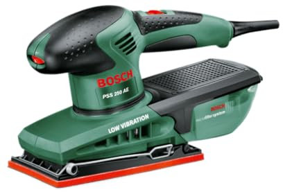 BOSCH Levigatrice vibrante PSS 250 AE 250 W + valigetta + 25 fogli abrasivi