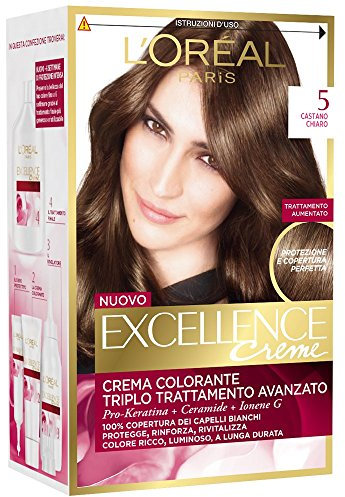 Excelence - Crema colorante castaño claro 5, 40 ml