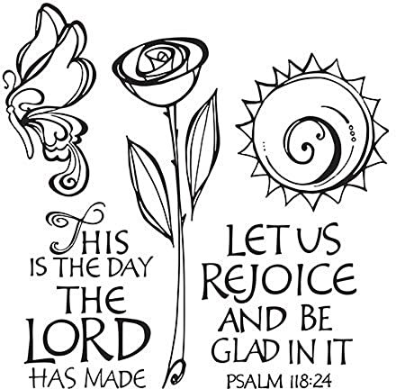 Spellbinders This is The Day Cling Rubber Stamp, Multi-Colour