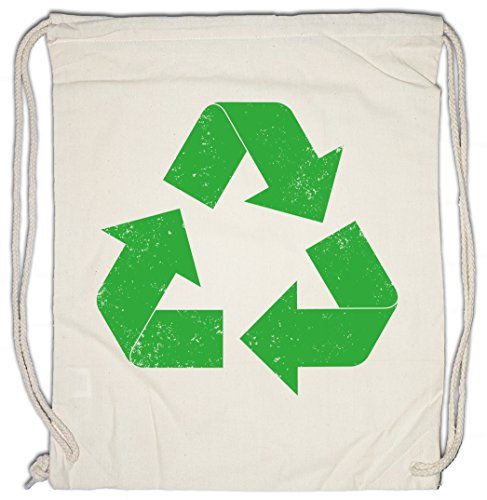 Urban Backwoods The Big Black Vintage Recycle Logo II Turnbeutel Sporttasche