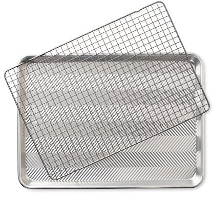 Nordic Ware Prism Half Sheet with Oven Safe Grid, 1 Pack, Natural