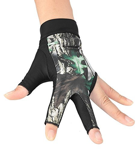 Billardhandschuh Links Large,Billiard Gloves For Men Left Hand Billardhandschuh,4 Farben Für Erwachsene,3 Finger,Snooker,Pool Cue Glove Billard Shooters Handschuh Für Männer Und Frauen (L-Grün)