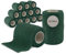 nilo Selbstklebender Verband - 12 Rollen 7,5cm x 4,5m / Selbsthaftende Bandage für Tiere und Menschen/atmungsaktive & elastische Binde/Haftbandage selbstklebend in grün
