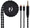 6 Core Balanced Silver Plated Replacement Cable, Black MMCX Detachable Earphone Cable Replacement Earphone Wire for MAGAOSI K5 LZA4 A5 (2.5mm Audio Jack, MMCX)