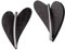Ernstes Design Ohrringe E306 Herz aus Edelstahl Schwarz Stecker Ohrstecker