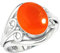 Jeweloporium Orange Natürlich Karneol 925 Silber Ringe für Damen Edelstein Handgefertigt Silber Ringe Größe 58(18.5) Weihnachten - Geschenk Cocktail Schmuck