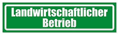 Kiwistar Landwirtschaftlicher Betrieb invertiert Magnetschild Schild magnetisch - 30cm Grün - Magnetfolie für Auto PKW Kfz