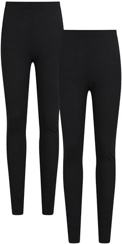 Mountain Warehouse Talus Womens Baselayer Pants - Multipack Ladies Leggings, Isotherm, Warm - Best for, Skiing, Snowboarding Black (2 Pack) 18