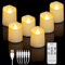 ZIYOUDOLI 6er Aufladbare LED Teelichter mit Timer Fernbedienung Timerfunktion Elektrische Wiederaufladbare LED Kerzen,USB Warmweiß Dimmbar Kerze für Halloween Weihnachten Home Deko