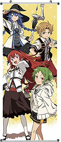 Großes Mushoku Tensei Rollbild | Kakemono aus Stoff | Poster 100x40cm | Motiv: Magier