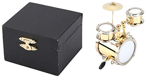 Tyenaza Miniatur-Musikinstrument-Ornament, Schlagzeug-Ornament, Replik-Drum-Set-Ornament, Schlagzeuger-Geschenkzubehör, passend für Wohnzimmer-Schlafzimmer-Ornament