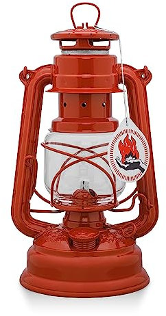 Feuerhand Sturmlaterne Baby Special 276 - Made in Germany seit 1893 - Petroleumlampe aus pulverbeschichtetem Stahl und bruchsicherem Glas - Brick-Red