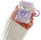 Ownest Kompatibel mit Airpods 2 Hülle und Airpods 1 Hülle Cute Aesthetic Colour 3D Bogen Design mit Schlüsselanhänger Wave Frame Shape TPU Mädchen Girls Transparent AirPods Case - Lila