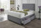 SANA SLEEP Designer Damask Memory Foam Divan Bed Set With Mattress, 2 Drawers (Same Side) and Headboard 3FT Single - Damask Grey