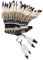 Harilla American Chief Indian Native Hut Feder Kopfschmuck Native Indian Headdress Indianer Kopfschmuck Herren Damen für Karneval, Halloween, Fasching, Mottoparty
