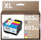 LOFBLAT 603XL Druckerpatronen, Kompatible für Epson 603 603 XL Druckerpatronen, für Epson Expression Home XP-3100 XP-4100 XP-2100 XP-2105 XP-3105 XP-4105 Workforce WF-2830 WF-2810 WF-2835 WF-2850