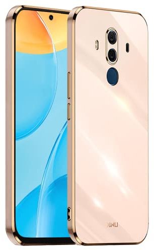 EASSGU Galvanisierter Rahmen Handyhülle für Huawei Mate10 Pro (6 Inches), Weiche TPU Silikon Schutzhülle - Rosa