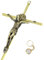 Pietism Kruzifix Wandkreuz Gold 25,4 cm Metall Wandkreuz katholisches Kreuz Wanddekoration