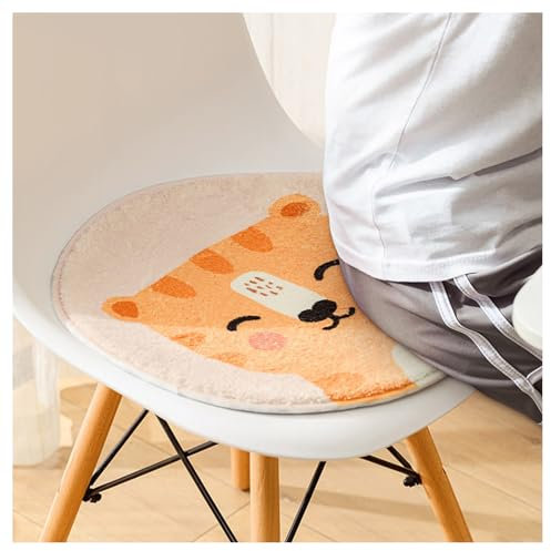 Forreen Stuhlkissen 30 * 30cm, Sitzkissen Kinder Runde Nette Dicke Stuhlauflage Cartoon Tier Weich Gemütlich Schmerzlinderung Sitzauflage für Büro Auto Hause Schule