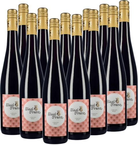 Sissi & Franz liebliches Rot Weingut Hammel Rotwein 12 x 0,75l VINELLO - 12 x Weinpaket inkl. kostenlosem VINELLO.weinausgießer