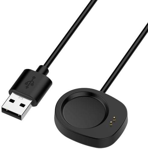 RuenTech Ladekabel für Amazfit Balance/Balance 2/T-Rex 3 Ladegerät kabel, USB Portable Cord Ersatzkabel für Amazfit Balance A2286/Balance 2 A2429 Ladekabel Smartwatch Zubehör (Schwarz)