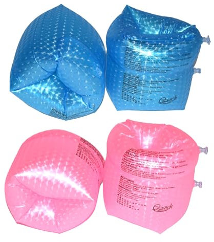 XQMMGO 2 Paar Aufblasbare Schwimmflügel Schwimmflügel Float Roll Up Ärmel Safe Arm Float Bands Schwimmring Safe Float Sleeves für Jungen Mädchen Kinder und Erwachsene