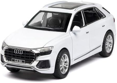 NALora Motorfahrzeuge Replika Auto 1/32 Für Audi Q8 SUV Simulation Legierung Auto Modell Diecast Zurückziehen Spielzeug Fahrzeug Junge Sammlung Geschenke Originalgetreue Nachbildung (Color : White)